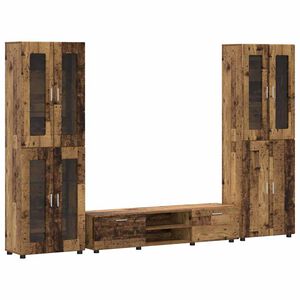 vidaXL Conjunto de mueble de TV con caj&oacute;n FLORIN Madera vieja