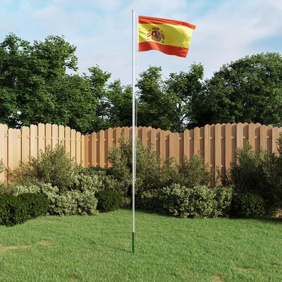 vidaXL Bandera de España y mástil de aluminio 6,2 m