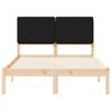 vidaXL Estructura de Cama con Cabecera Tapizada Negro 120 x 200 cm