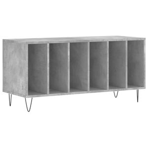 vidaXL Mueble discos madera contrachapada gris hormig&oacute;n 100x38x48 cm