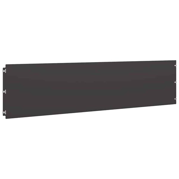 vidaXL Bordes para c&eacute;sped 20 uds acero laminado fr&iacute;o negro 25x103 cm