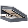 vidaXL Cama con almacenamiento y colch&oacute;n Gris oscuro 140 x 190 cm