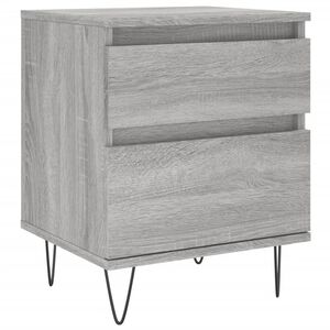 vidaXL Mesita de noche madera de ingenier&iacute;a gris Sonoma 40x35x50 cm