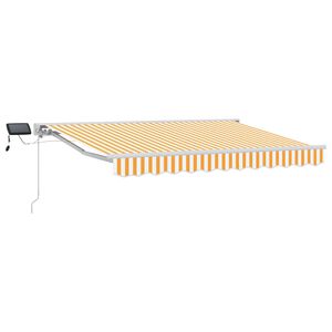 vidaXL Armaz&oacute;n de toldo manual con LEDs Amarillo y 2,5 x 2 m