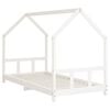 vidaXL Estructura de cama para niños madera de pino blanco 90x190 cm