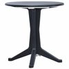vidaXL Mesa de jard&iacute;n de pl&aacute;stico gris antracita 70 cm