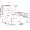 vidaXL Cama tipo Box Spring Marr&oacute;n oscuro 160 x 200 cm tela