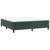 vidaXL Cama box spring con colchón terciopelo verde oscuro 180x200 cm