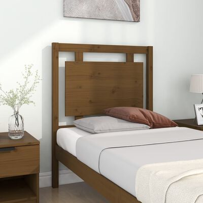 vidaXL Cabecero de cama madera maciza pino marrón miel 80,5x4x100 cm