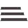 vidaXL Estante flotante 3 pcs Negro 40 x 9 x 2,5 cm Acero