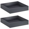 vidaXL Macetero de Jard&iacute;n 2 uds. Gris antracita 80 x 80 x 20 cm