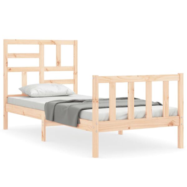 vidaXL Estructura de cama sin colchón madera maciza de pino 90x200 cm