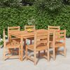 vidaXL Juego de comedor de jard&iacute;n 7 piezas madera maciza de teca