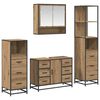 vidaXL Juego de muebles de ba&ntilde;o 4 uds. Roble artisan 80 x 33 x 60 cm