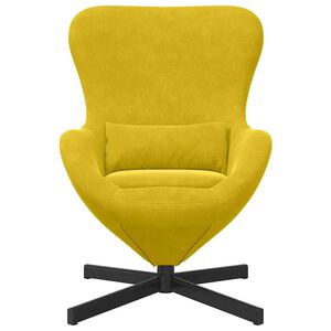 vidaXL Sill&oacute;n huevo Amarillo 63 x 73 x 90 cm Terciopelo