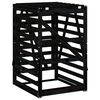 vidaXL Cobertizo para cubos de basura madera pino negro 84x90x128,5 cm