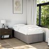 vidaXL Estructura de cama sin colch&oacute;n tela gris taupe 90x190 cm