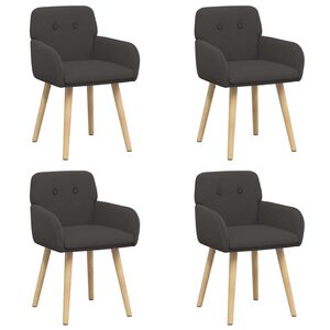 vidaXL Sillas de comedor 4 uds. Boucl&eacute; Gris oscuro 59 x 56,5 x 85 cm