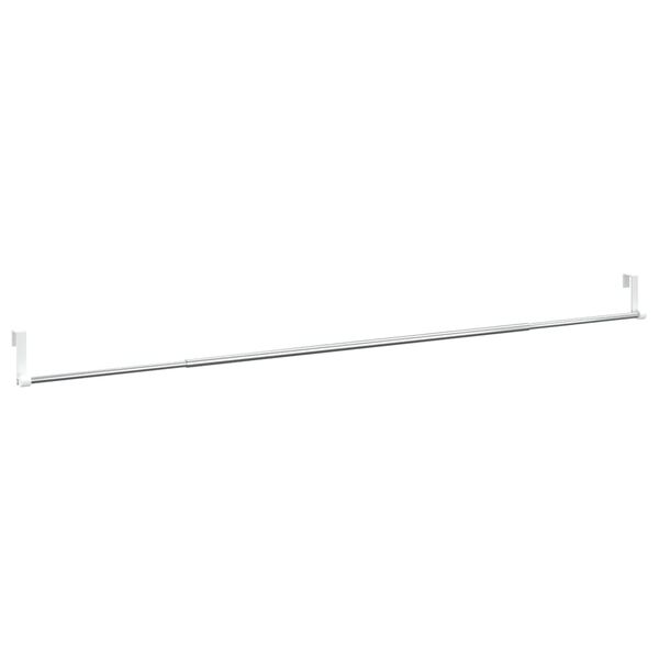 vidaXL Rieles de cortina 2 uds aluminio blanco y plateado 90-135 cm