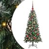 vidaXL &Aacute;rbol de Navidad artificial Verde 120 cm PVC, pl&aacute;stico y acero