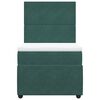 vidaXL Cama box spring con colch&oacute;n terciopelo verde oscuro 90x190 cm