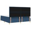 vidaXL Cama tipo Box Spring con colch&oacute;n Azul 200 x 200 cm tela