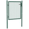vidaXL Puerta de valla de acero 100 x 75 cm verde