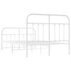 vidaXL Estructura cama sin colch&oacute;n con estribo metal blanco 120x190 cm