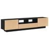 vidaXL Conjunto de mueble de TV 2 pcs Negro 180 x 35 x 40 cm