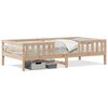vidaXL Estructura de cama sin colch&oacute;n madera maciza de pino 100x200 cm