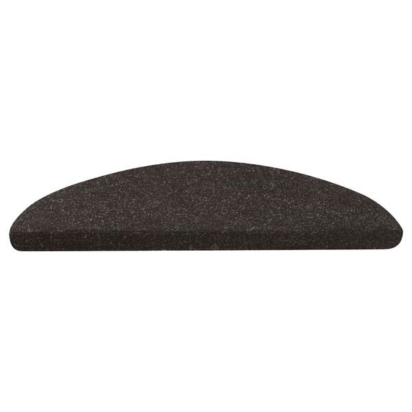 vidaXL Alfombrilla autoadhesiva de escalera 10 uds negro 56x17x3 cm