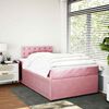 vidaXL Cama box spring con colch&oacute;n terciopelo rosa 120x200 cm