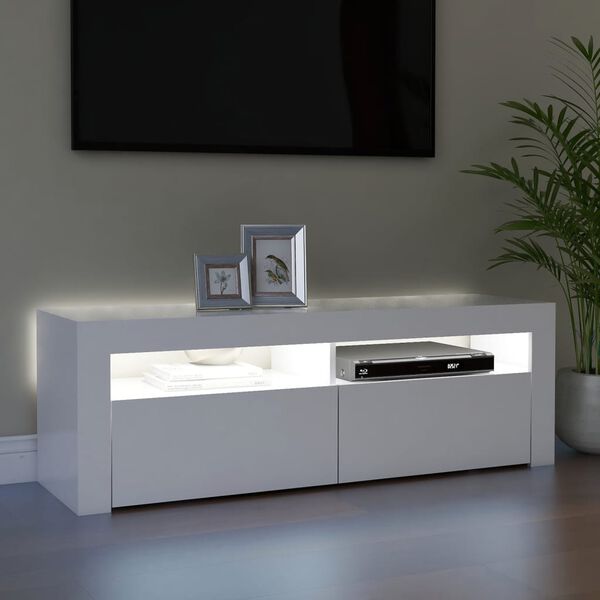 vidaXL Mueble para TV con luces LED blanco 120x35x40 cm