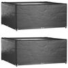 vidaXL Fundas muebles de jard&iacute;n 2 uds 16 ojales cuadrado 300x300x75 cm