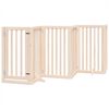 vidaXL Puerta para perros plegable 12 paneles madera de &aacute;lamo 600 cm