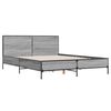 vidaXL Estructura cama madera ingenier&iacute;a metal gris Sonoma 160x200 cm
