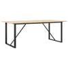 vidaXL Mesa de comedor marco O madera maciza pino y acero 200x100x75cm