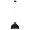 vidaXL L&aacute;mpara colgante industrial redonda mango negra 51 cm E27
