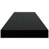 vidaXL Estante flotante de pared MDF negro 80x23,5x3,8 cm