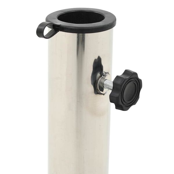 vidaXL Base de sombrilla de granito cuadrada negro 20 kg