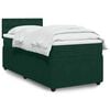 vidaXL Cama box spring con colch&oacute;n terciopelo verde oscuro 100x200 cm