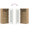 vidaXL Mueble de pared con estante Roble artisan 55 x 29 x 100 cm
