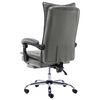vidaXL Silla de oficina de cuero sintético gris antracita