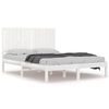 vidaXL Estructura de cama sin colch&oacute;n madera de pino blanca 140x200 cm