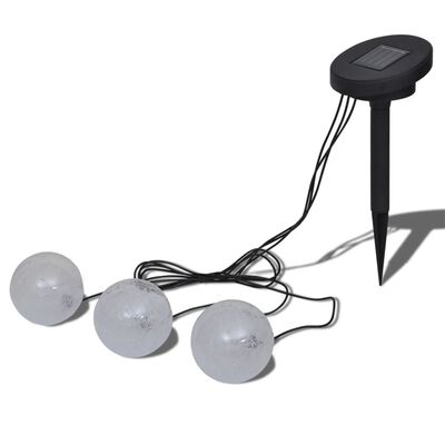 vidaXL Lámpara solar con 3 LED flotantes en forma de bola para piscina