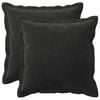 vidaXL Coj&iacute;n con almohada HOUTEN 2 uds. Negro Terciopelo