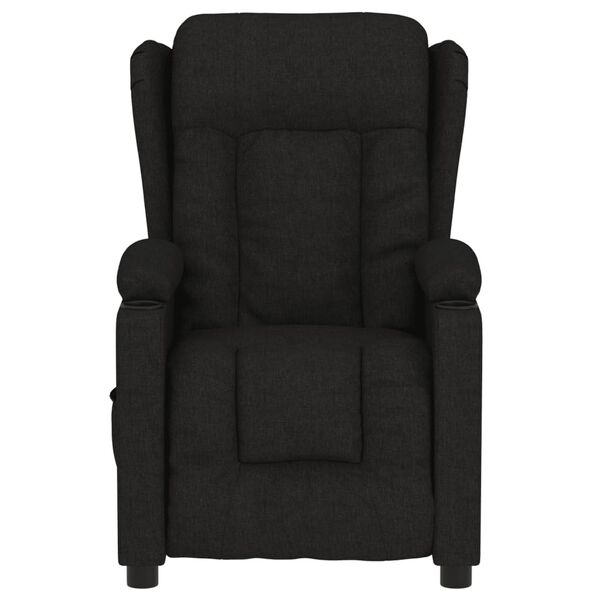 vidaXL Sill&oacute;n reclinable el&eacute;ctrico de tela negro