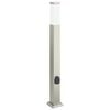 vidaXL Baliza de luz con toma de corriente de 80 cm, acero inoxidable, IP44