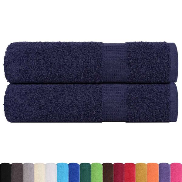 vidaXL Toallas de ducha FROGN 2 uds azul marino 70x140 cm 360 g/m&sup2;