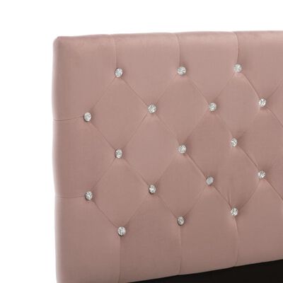 vidaXL Estructura de cama de terciopelo rosa 100x200 cm